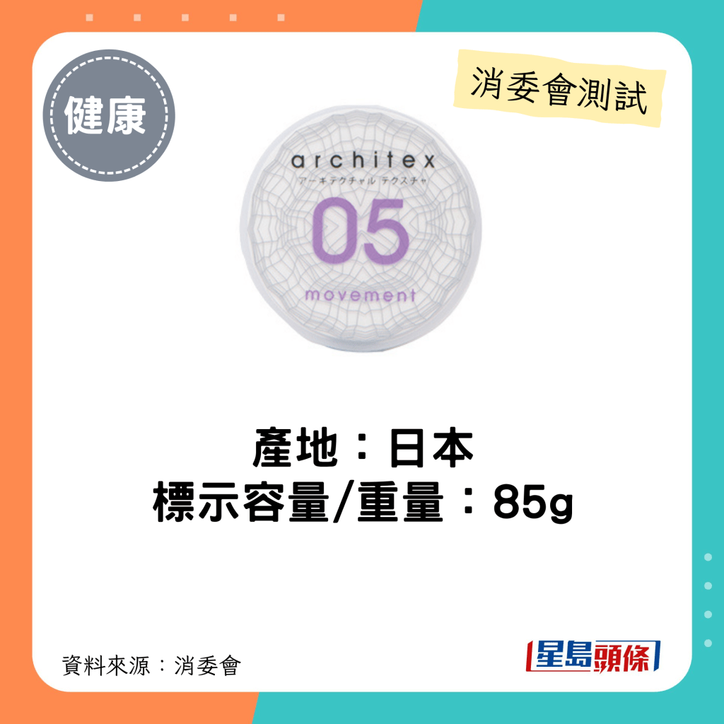 消委会发泥发蜡｜产地：日本 标示容量/重量：85g