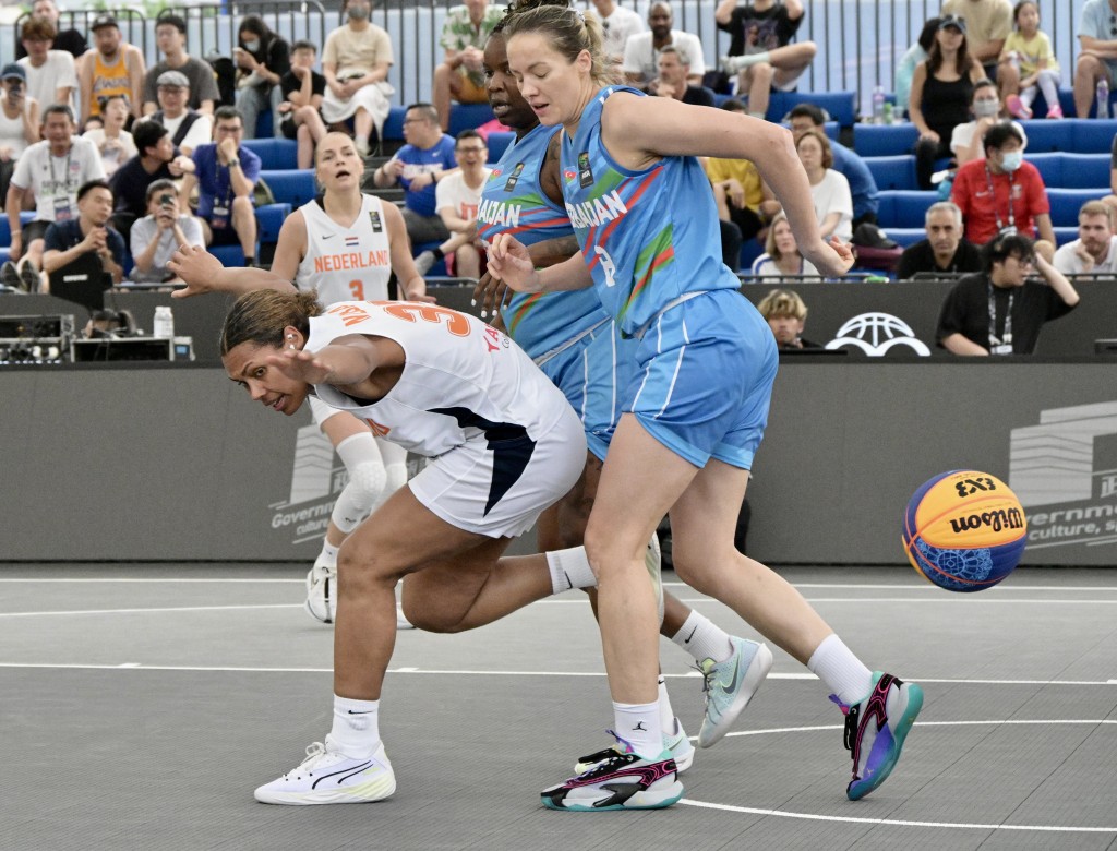  FIBA 3x3 篮球巴黎奥运资格赛，荷兰女子队是夺冠大热门。 苏正谦摄