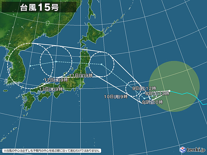 台风灿鸿恐扑向日本。tenki.jp