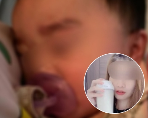 台湾一名妈妈被指虐待女婴，遭网民闹爆。网图