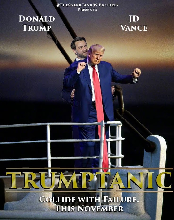 網友惡搞特朗普和萬斯的「Trumptanic」海報。