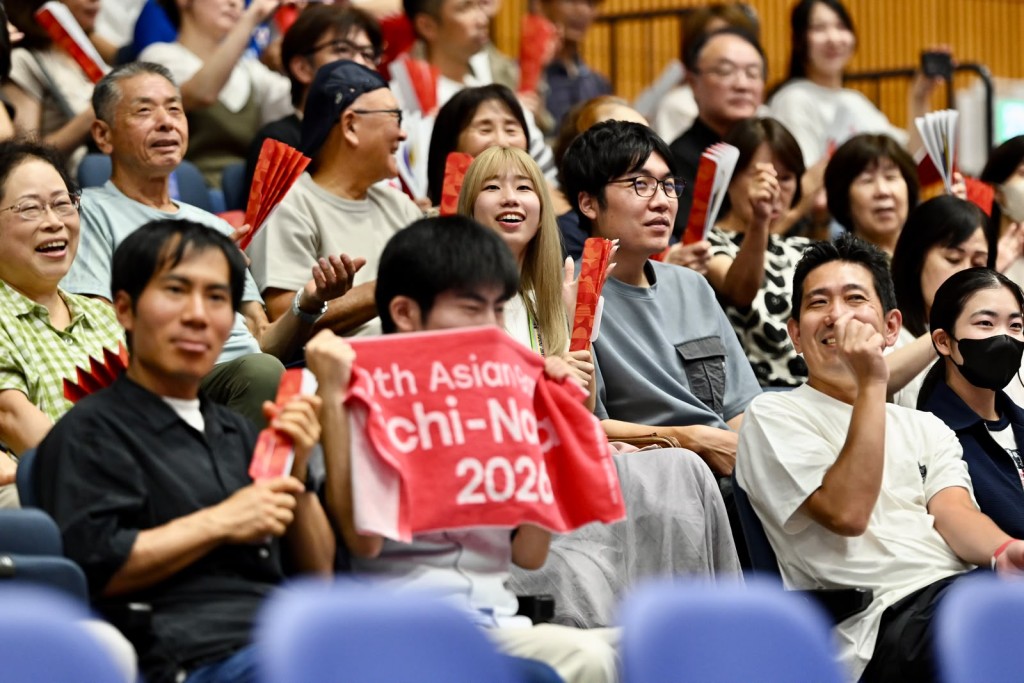亞運會分組賽香港女排3:0戰勝卡塔爾。劉駿軒攝 亞運會分組賽香港女排3:0戰勝卡塔爾。劉駿軒攝