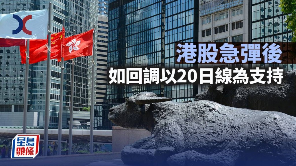 港股急彈後 如回調以20日線為支持｜古天后