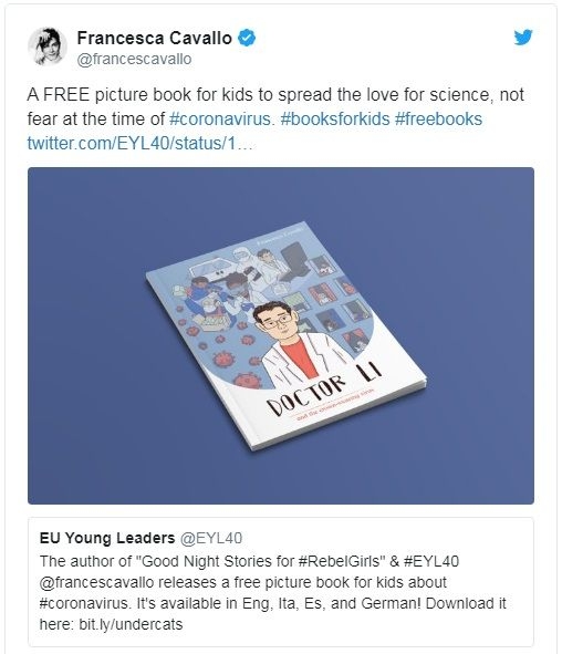 意大利作家將李文亮事跡制成兒童繪本。(網圖)