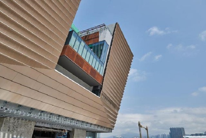 香港故宮文化博物館主體建築外牆紋理。網上圖片