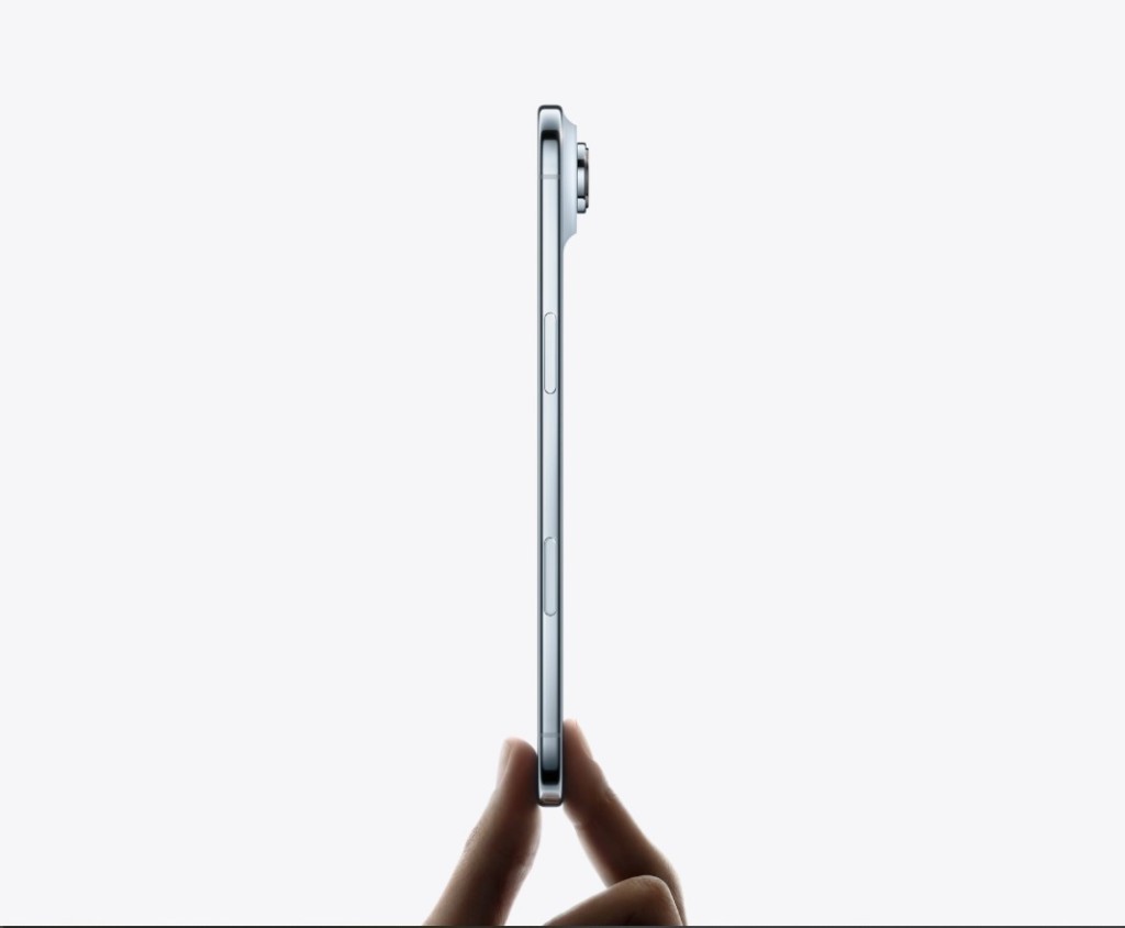 iPhone Air是Apple史上最薄手機,僅5.6mm厚。Apple官網截圖 iPhone Air是Apple史上最薄手機,僅5.6mm厚。Apple官網截圖
