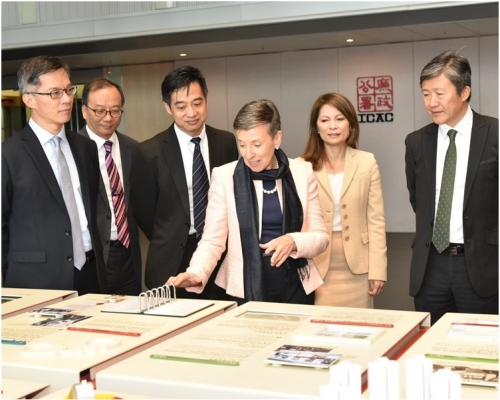 Delia Ferreira Rubio與白韞六等廉署高層會面。圖:廉署提供