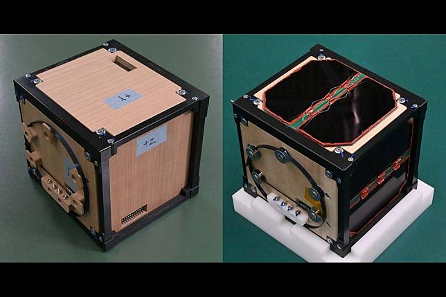木製人造衛星名為LignoSat，穩定耐用不易裂開，將在9月升空。網上圖片