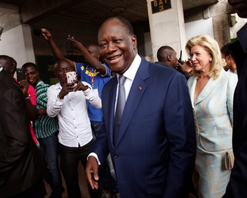 科特迪瓦总统瓦塔拉。AP