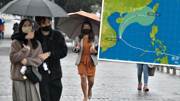 熱帶氣旋「雷伊」是自1961年以來首個在12月於南海出現的超強颱風。資料圖片