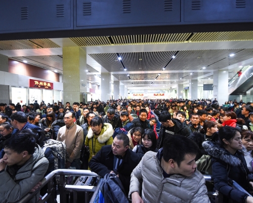 內地正處於春運返程高峰。新華社