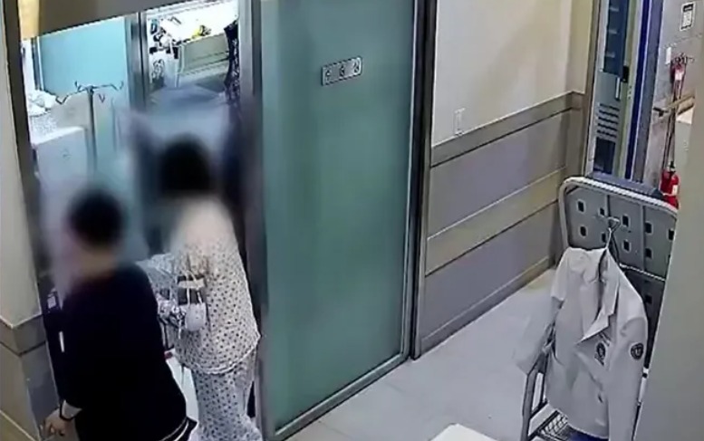 醫院監視器畫面。翻攝自X @Younglee88