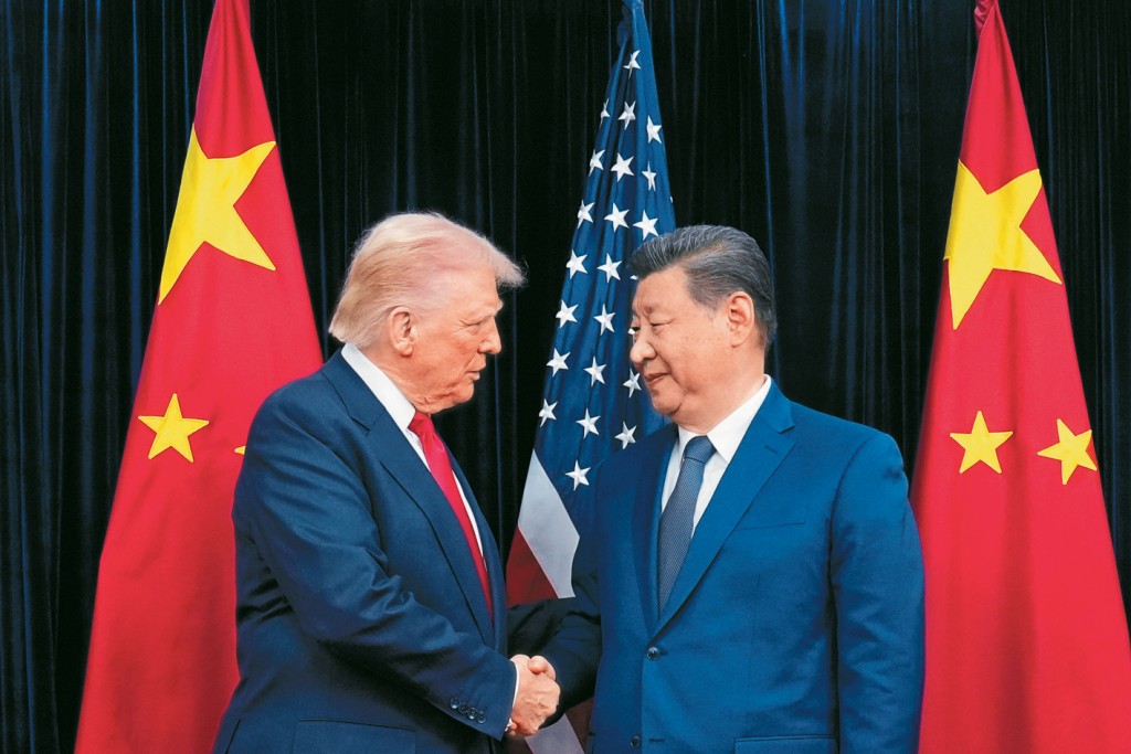 國家主席習近平與美國總統特朗普去年10月在南韓會晤。