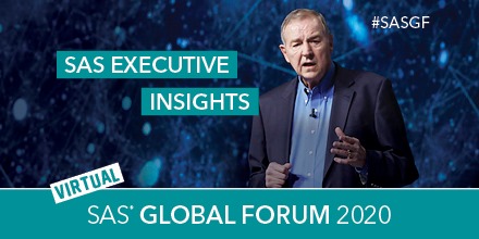 SAS行政总裁James Goodnight在SAS全球论坛2020发言，因应新型冠状病毒病疫情，今年会议改透过网络进行。（SAS Facebook截图）