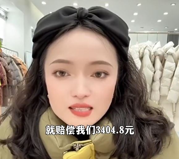 女商人楊寧拍片實名舉報，中國郵政寄失捐贈到甘肅的羽絨服。影片截圖