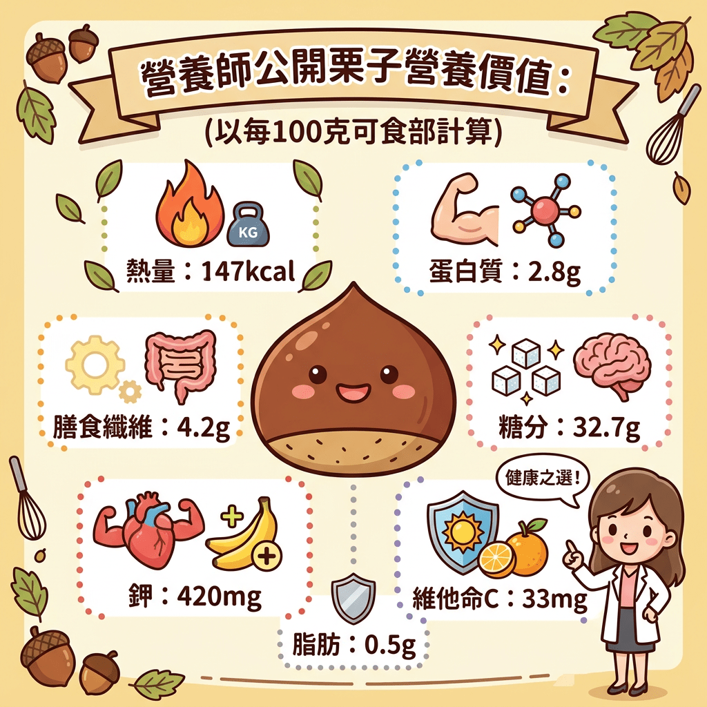 營養師公開栗子營養價值 營養師公開栗子營養價值