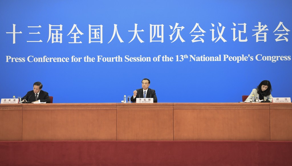 李克強重申反對台獨。新華社圖片