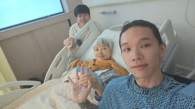 陳敏兒當時接受手術前，曾與兩兒子盡訴心中情。