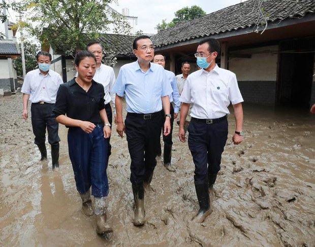 李克強2020年赴重慶市視察水災。