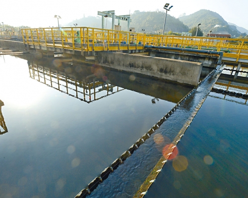 沙田擬建兩蓄洪池解決洪水問題。圖為污水處理廠。資料圖片