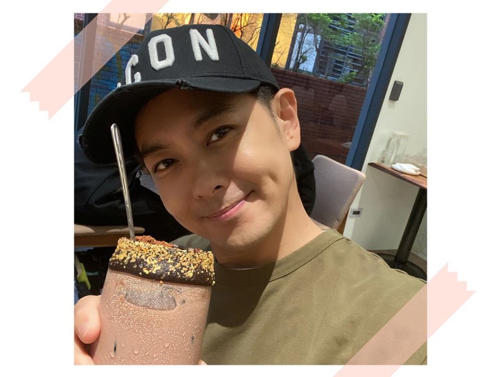 林志穎食得好開心。