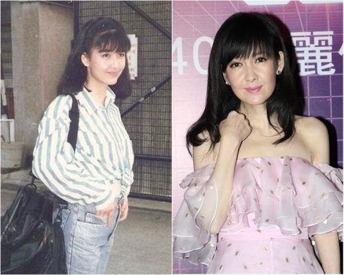 30年前的周慧敏比對。網上圖片/資料圖片