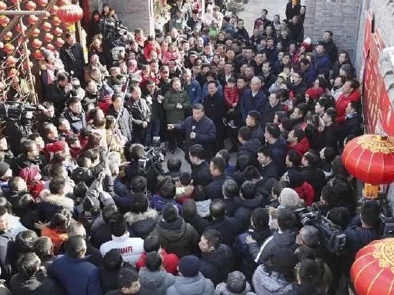 習近平向全國人民送上新春祝福。新華社