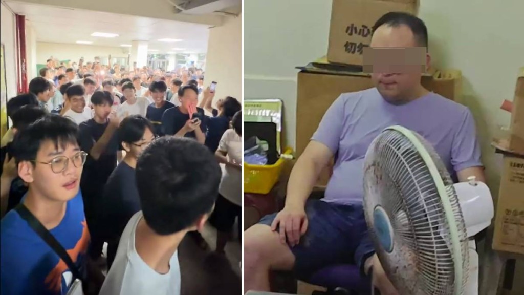台大有學生（右）屢涉在宿舍浴室大便，24日凌晨被埋伏學生捉獲。Threads