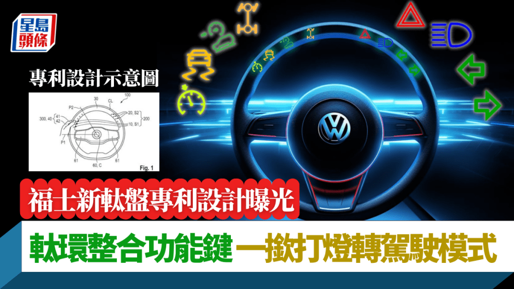 福士向德國專利商標局提交新軚盤設計專利申請，有意將功能鍵安裝到新車款的軚環上。