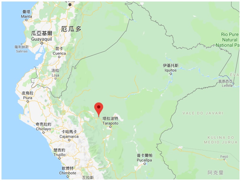 地震在當地莫約班巴省發生。網圖