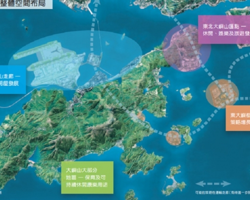 大嶼山發展佈局。可持續大嶼辦事處圖片