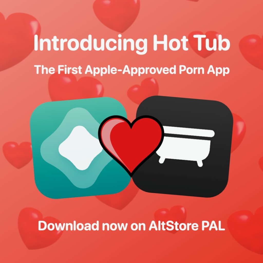 AltStore推出情色App「Hot Tub」。（X@altstoreio）