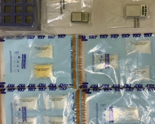 警方檢16萬元毒品。警方圖片