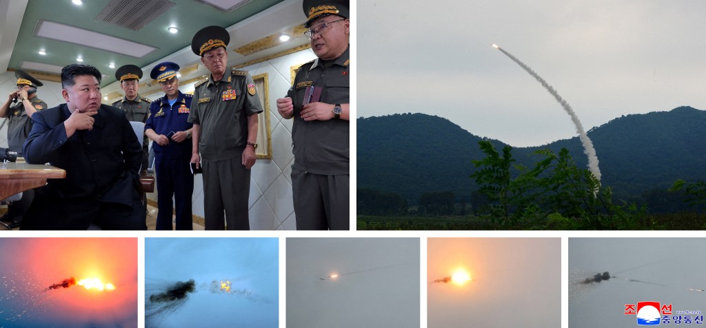 朝中社:金正恩視察新型防空導彈試射