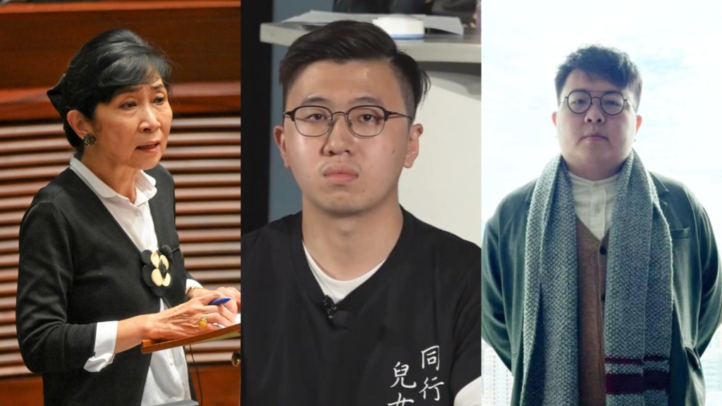 由左至右:毛孟靜、馮達浚及李嘉達到高院進行案件管理聆訊