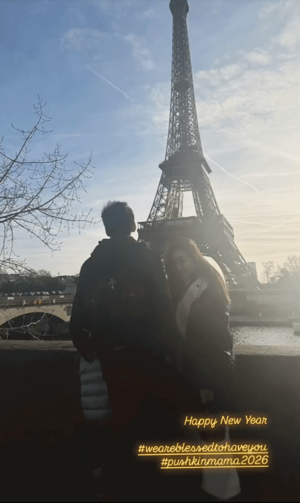 何超盈表示女兒第一次到巴黎旅行。 何超盈表示女兒第一次到巴黎旅行。