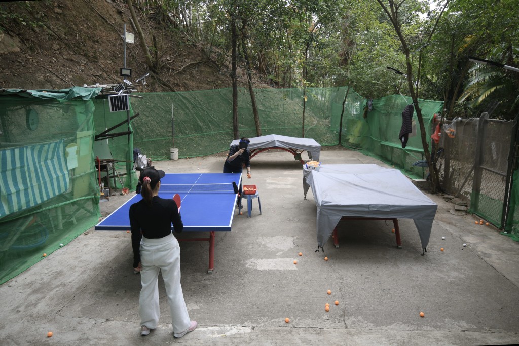 主教山山腳擺放各種康體設施。