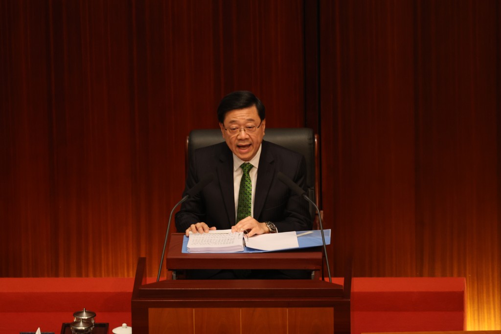 施政報告2025︱特首李家超。何家豪攝