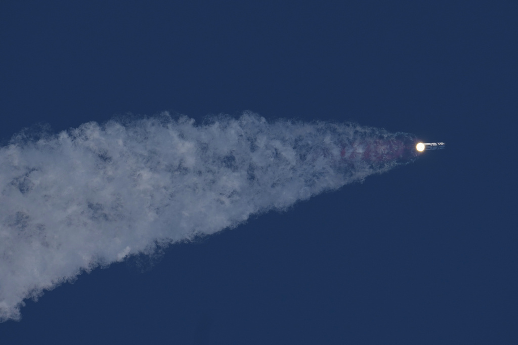 SpaceX新一代星舰首飞。 美联社