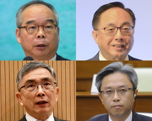 4名上月被免職的局長。 資料圖片