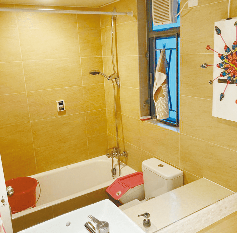 浴室备有通风窗，有助排走湿气。