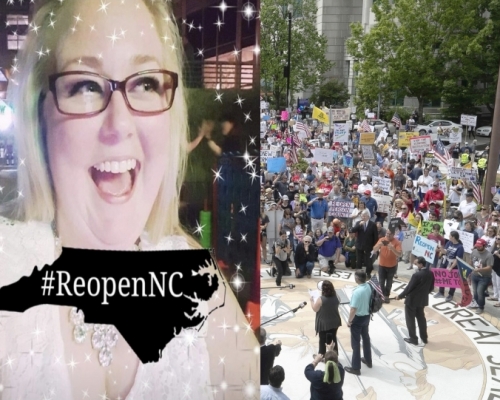 美國反封城發起人確診隔離完後再上街,被網民指如同殺人犯。(網圖/AP)