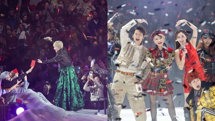 陳慧嫻演唱會年初二尾場串燒賀年語送觀眾 落台同歌迷握手利是收到手軟 蔡卓妍 關智斌玩食字娛賓