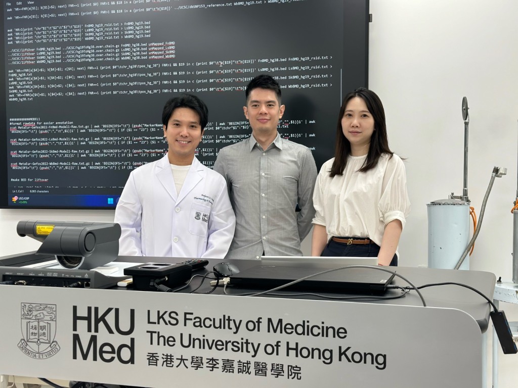 港大醫學院教授張正龍（左）領導的研究團隊發現，髖部骨折可誘發心臟病。