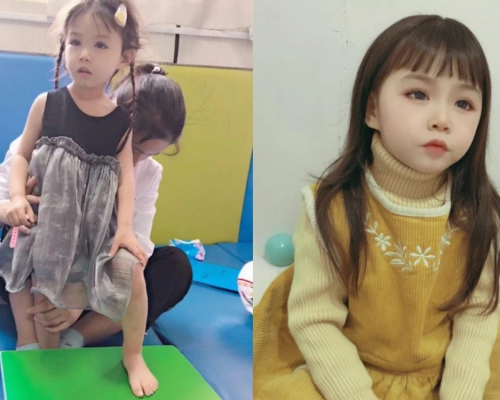 藍妮妮因長得漂亮像個洋娃娃，深受網民們喜愛。網圖