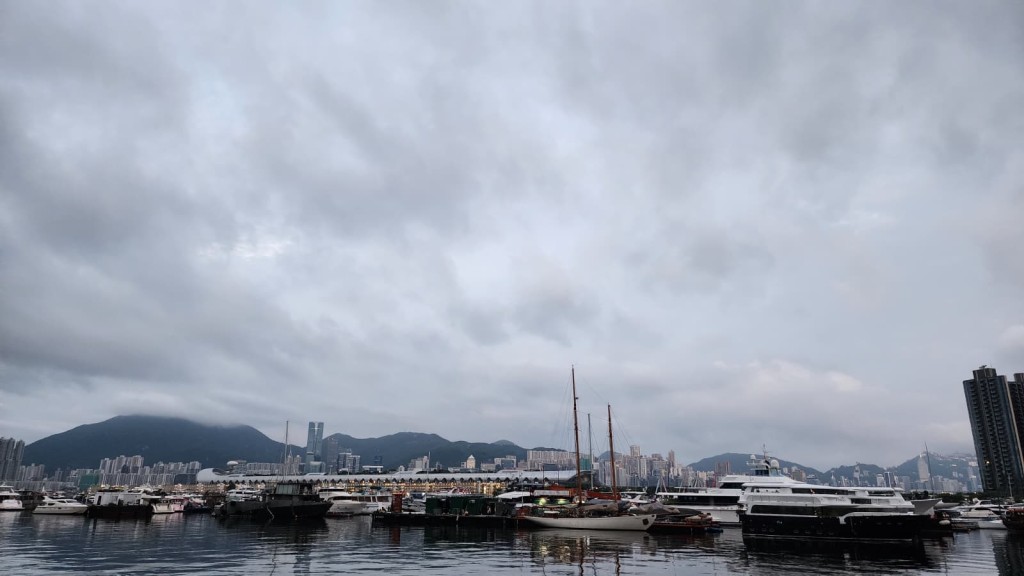 今日間中有驟雨及幾陣狂風雷暴，部分地區雨勢較大。黎志偉攝