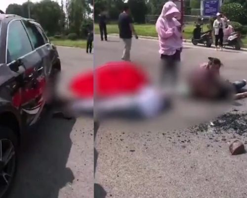江蘇發生慘烈車禍,私家車撞三輪電單車致1死4傷。(網圖)