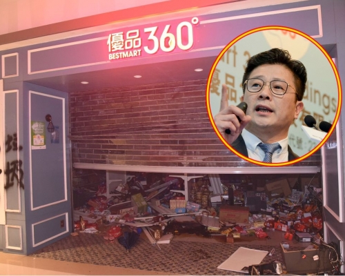 林子峰指,有超過70間分店先後被180次破壞。資料圖片