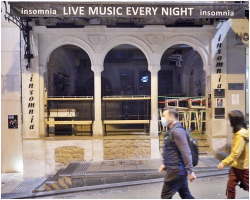 蘭桂坊Insomnia酒吧群組再有初步確診個案。資料圖片