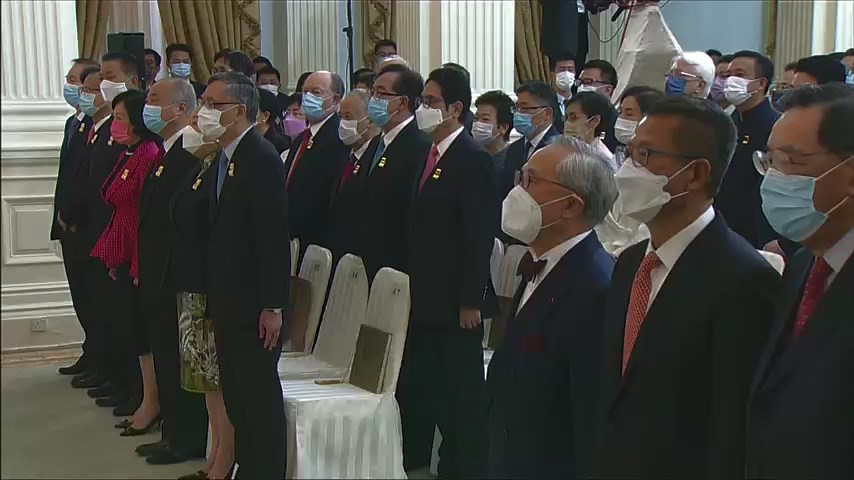 授勳典禮於禮賓府閉門進行。